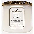 Bath & Body Works, White Barn 3-Wick Candle w/Essential Oils - 14.5 oz - New Core Scents! (White Gardenia)