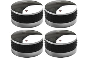 BLISSFULABODE 4 Stück Gasgrill-Kontrollknöpfe Ersatz passend für BBQ Gasgrills für Ofen, Herd, rund, Grill-Kontrollknöpfe für Outdoor-Grills, wählen Sie aus zwei Größen, solide (58 mm)
