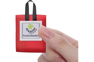 Yeesabella Mini Pocket Picnic Blanket Beach Blanket Picnic Mat for Camping Hiking Travel Camping Waterproof and Sandproof 70 * 110cm Collapsible Super Small Pocket Size Label Red