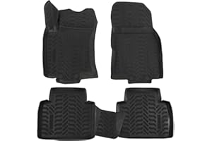 J&J AUTOMOTIVE | Tapis De Sol en Caoutchouc 3D Exclusive Compatible avec X-Trail T32 2014-2021, Bord Haut, Inodore, Noir, Antidérapant