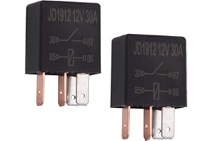 Ehdis 4 Pin 12V Relay 30A Multi-Purpose Automotive Truck Car Relay Heavy Duty Standard Relay Kit, Pack of 2