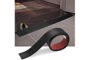 ‎RANJIMA RANJIMA Türschwellenrampe,Schwelle Übergangsschiene,Gummirampe Auffahrrampe,Selbstklebende übergangsprofile,Ausgleichsprofil,Schwellenrampe Einstiegsleisten für Rollstuhl,Kinderwagen (90 x 8 x 1 cm)