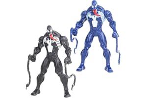 SFODTN Venom Figure, 2 PCS Marvel Venom Hero Series Deluxe Venom Toy16 cm Flexible Figure, Collectible Model Statue Toys PVC Figures Desktop Ornaments Cake Decorations Supplies