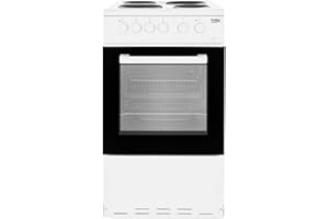 Beko KS530W 50cm Single Oven Electric Cooker With Sealed Plate Hob - White