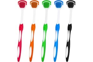 MR LION Zungenbürste, Zungenschaber, Zungenreiniger, Zungenschaberbürste, Zungenschaberreiniger, Zungenbürsten, hilft bei der Bekämpfung von Mundgeruch, 5 Zungenschaber, 5 Stück