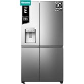 Hisense RS818N4IIE1 &ndash; American Fridge SBS, Free Inst., Width 91 cm | AlxWxFn 179x91x73cm, 632L, Stainless Steel, WiFi, Invert