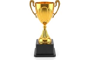 ADLABLD guld minitroféer, ABS kvadratisk golv minikupa, utsökt pokal barn, för födelsedagsfester, sporttävlingar och skolevenemang, utmärkelser, presenttroféer