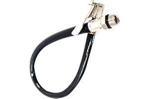 DOMICUBES 37cm/14.5 in Tire Inflator Extension Tube, Portable Tire Valve Extension Tube Inflator Compressors Extension Hose Adapter for Car Tyre Inflator Hose Tires, Bicycle Tires, Air Pumps, Air Compressors