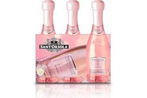 Sant'Orsola Prosecco DOC Extra Dry Millesimato Rosè Sparkling Italian Wine Baby Pack, 3 x 200ml