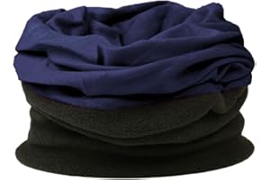 RockJock Multifunctional snood scarf mask for men. Scarf, hat, neck warmer, hood, balaclava with fleece section