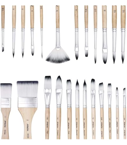 Royal & Langnickel Jumbo Size 70 Flat Brush - Stiff White Taklon For Acrylic & Oil Painting