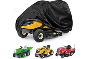 MRWIZMS Funda para Tractor cortacsped, Cubierta del Tractor de jardín, Lona de Tela Oxford 420D Resistente al Viento, A la Lluvia, al Polvo y a los Rayos UV (L170 x W61 x H117CM)