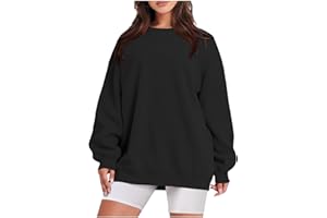 BTBDYDH Hoodie Femme Sweat Femme Veste Femme Sweat Femme Sweat-Shirt à Manches Longues et col Rond pour Femme Haut de Couleur Unie décontracté à la Mode Pull Basique Automne et Hiver Sweatshirt Femme