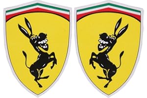 Topker 1pair drôle d'âne de Car Sticker,Snake Sticker,Dog Car Serpent Chien Motif 11x13cm réfléchissant Autocollant de Voiture Couverture Compatible pour Ferrari