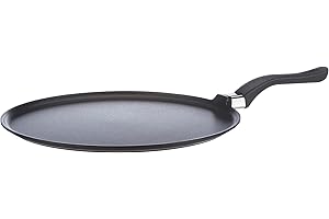 Home Granchef patelnia do naleśników z powłoką zapobiegającą przywieraniu, z uchwytem, aluminium, czarna, 32 cm