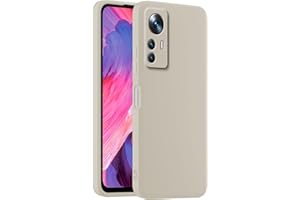 HULLIN Custodia per Telefono in Silicone Colorato, Adatta per Xiaomi MI 12 / Xiaomi MI 12X (6.28") - Bianco antico
