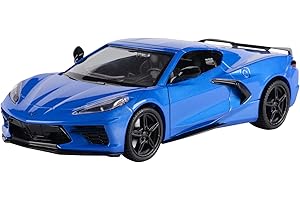 OPO 10 - Auto in Miniatura riprodotta in Scala 1/24 Compatibile per Corvette C8 Blu 2020 - Motormax 79360