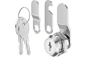 Litensh Security Cabinet Cam Locks 20mm, Mailbox Lock with Key Different, Letter Post Box Lock, Secure Files Drawers Dresser Cupboard Toolbox Furniture Door Locks