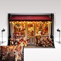 Weihnachts-Fotohintergrund (1,5x2,1 M) – Motiv Mit Baum, Teddy & Kamin, Aus Mikrofaser, Für Studio & Zuhause