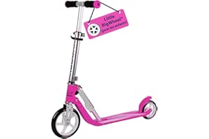 HUDORA Little BigWheel Scooter - Trottinette sûre en Aluminium pour Enfants à partir de 3 Ans - Réglable en Hauteur & Pliable pour jusqu'à 100kg - Trottinette Stable avec de Grands pneus