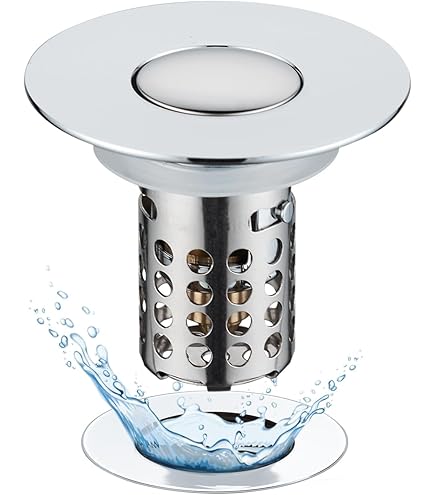 Dtoterul Pop Up Abflusssieb Edelstahl - Universal Abflussstopfen Mit Sieb Für Küche & Bad