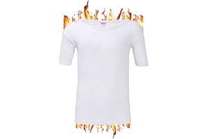 ZRWASKA® Mens Thermal Underwear Vests Long Sleeve Tops, Thermal T-Shirt Short Sleeve Warm Underlayer Winter Thermals Base Layer Clothing Men Vest Top Size S-XXL