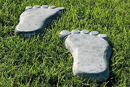 Trittsteine Deko Steine Fuß 1 Paar (2 Stk.) je 30×16 cm Tretsteine aus Beton - 2