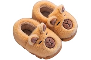Zureto Capybara tofflor för vuxna barn, söta barn Capybara tofflor varma bekväma halkfria tofflor