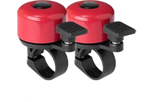 Binudum Campanello Bici Confezione da 2 con Suono Melodioso Classico Mini Campanello per Bicicletta per Bambini Adulti Clacson per Bici da Strada, Mountain Bike per Scooter, MTB, BMX