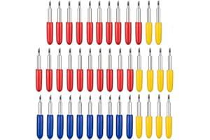 BDHI 40pcs 30° 45° 60° Replacement Cutting Blades 3rd Party Accessory Blades for Cricut Explore Air 2 (H02-40)