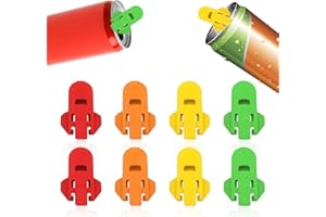 UICCVOKK 8 Pack Can Stoppers Drink Cans, Can Opener for Opening Drinks, Colour Coded Drink Cans Closure, Manual Can Opener for Beer, Soda, Drinks for Children, Elderly