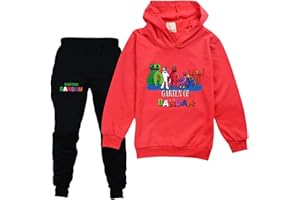 East-hai-buy 2023 Conjunto De Chándales Estampados para Niños Juego De Dibujos Animados Sudadera con Capucha Informal y Pantalones para Niños Niñas