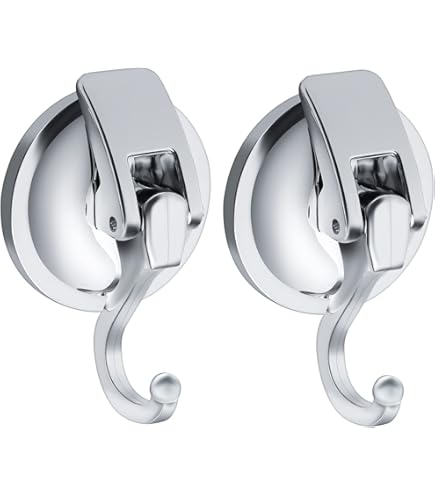 WENKO Super Loc Suction Hook Set Of 2 Towel Rail Bathroom No Drilling Required