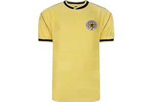 YIFANTACY GQ Yifantacy Scotland 1986 Away Retro Football Shirt Yellow Medium Polyester