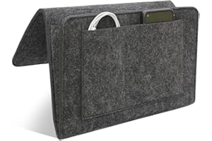 VQEOEOT Betttasche zum Einhängen, mit Flaschenhalter Anti-Rutsch Aufbewahrungstasche, Bett Organizer EinhäNgen, Betttasche Zum EinhäNgen Dickerem Filz Rutschfeste Mit Schnalle Baby Kinder