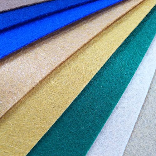 48Pcs Filzstoff Farbig Bastelfilz Steif Vliesstoff DIY Handwerk Projekte Patchwork Stoffe Filz Paket zum Nähen 20cm X 20cm X 1mm - 6