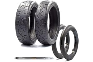 myBESTscooter - Neumático de goma de 8,5 pulgadas para patinete eléctrico Xiaomi M365 1S 3 Essential Pro 2 (2 neumáticos 8x1/2x2, 2 cámaras)