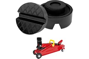 Legpador 2 Piezas Almohadilla de Goma para Gato de Coche, Taco de Goma para Gato Hidráulico, Almohadillas para Coche, Tope Hidraulico, Bloque Ranurado para Jack Pad