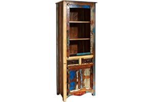 ‎MASSIVMOEBEL24.DE MASSIVMOEBEL24.DE Vitrine Altholz 73x45x200 Mehrfarbig lackiert Nature of Spirit #115