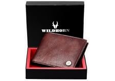 Wildhorn® Rfid Protected Genuine High Quality Leather Wallet For Men(Brown) 10 cm