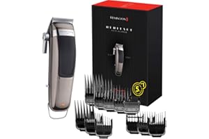 Remington Tondeuse Cheveux [Design Vintage] Heritage (Performance Pro, Lames Acier inoxydable lavables, Levier d'ajustement, 11 Sabots 1,5-25mm, Secteur/Sans fil-Batterie Lithium) Tondeuse HC9100