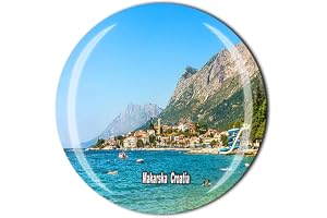 Makarska Kroatien kylskåpsmagnet kristall turist souvenir presentsamling kylskåp magnetiskt klistermärke
