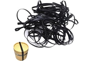 SUFUNE 50 pezzi Elastici Nero in Gomma 80x5mm Piccoli Elastici ufficio Allungabili Per Ufficio Industriali Artigianato FAI DA TE