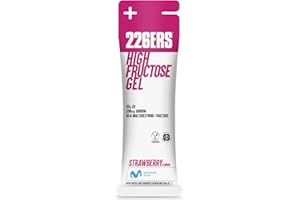 226ERS - High Fructose, Gel Energético para Deportistas, con Maltodextrina y Fructosa, Vegano y Sin Gluten, Aporte Hidratos de Carbono, Sabor Fresa, 1 Gel x 80 g