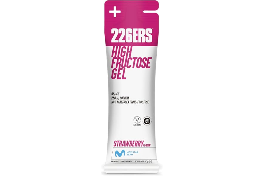 226ERS - High Fructose, Gel Energético para Deportistas, con Maltodextrina y Fructosa, Vegano y Sin Gluten, Aporte Hidratos d