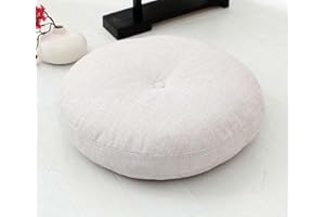 SWD TWTH Cojín de asiento de silla de 10 cm de grosor, 40/50/60 cm, suave, redondo, para balcón, tatami, patio, bahía, sala de estar, hogar (40 x 40 cm, blanco)