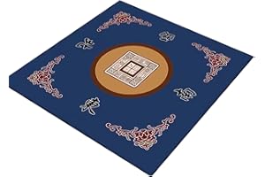 CUCUFA Mat de Mahjong, 32x32 Pouces Non glissé Mahjong Table Mat Bruit réduisant Le Tapis de Jeu Mahjong à Usure Douce résistant pour Le Poker, Les Cartes, Les Jeux de Carreaux Mahjong Mat