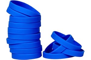 THXIY 100PCS Blank Silicone Wristbands Elastic Universal Bracelets Rubber Wholesale Bracelet bands bulk