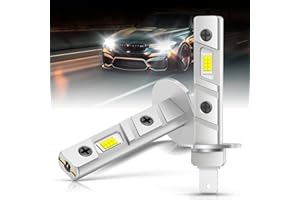 SHINYY Lampadine H1 LED Fari per Auto e moto, 16000LM 6500K Bianco Freddo 12V Abbagliante e Anabbaglianti 300% Luminoso Kit di Conversione Senza Ventola, 1:1 Sostituire Lampade alogene e Xeno