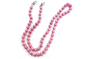 Wambere Chaîne universelle en bois pour téléphone portable - Chaîne de clé - Perles en bois - Cordon de téléphone portable - Pendentif de téléphone portable - Bijou de téléphone portable - Chaîne de